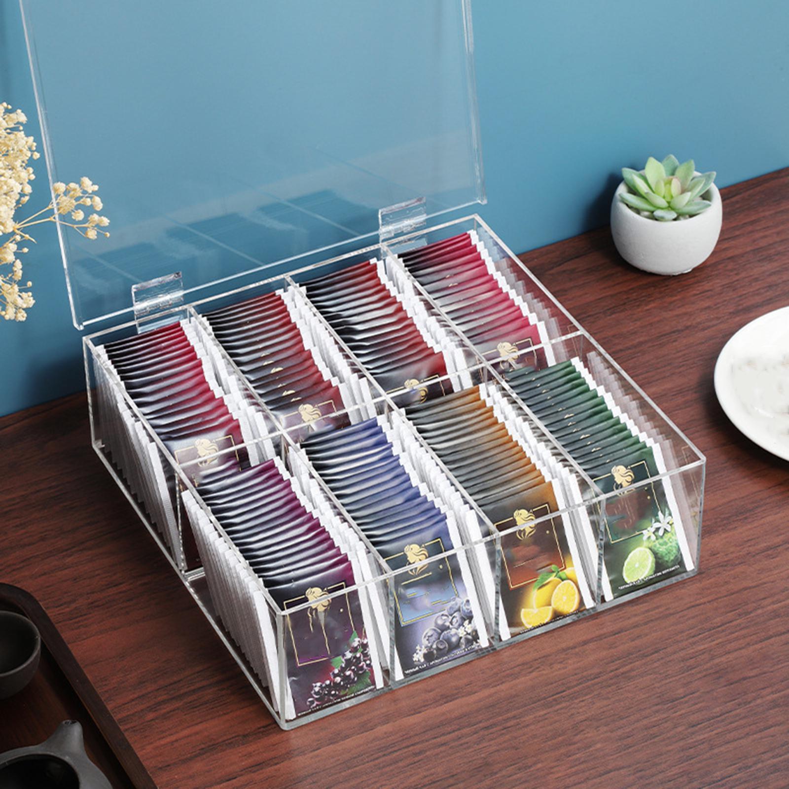 Organizer 8 Compartments Storage Bin Box Display Case for Pantry