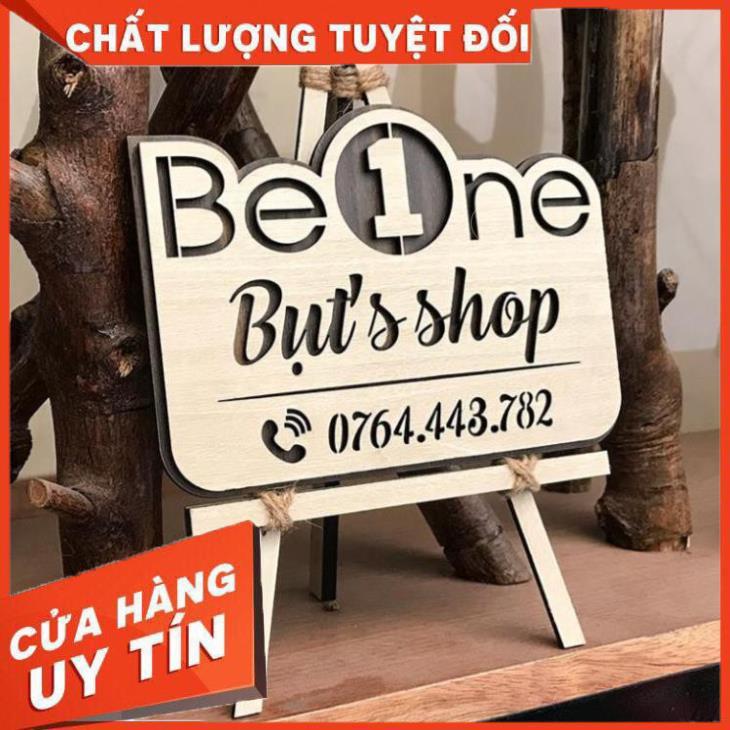 Bảng Hiệu Gỗ Tên Shop sử dụng trang trí chụp ảnh bán hàng Onlne