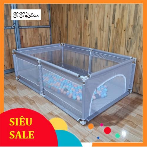 Quây cũi nhà bóng MOMMYKIDS MINH CHÂU Cho bé chống va đập,khung hợp kim chắc chắn 1M5 X 1M5 và 1m2 x 1m8