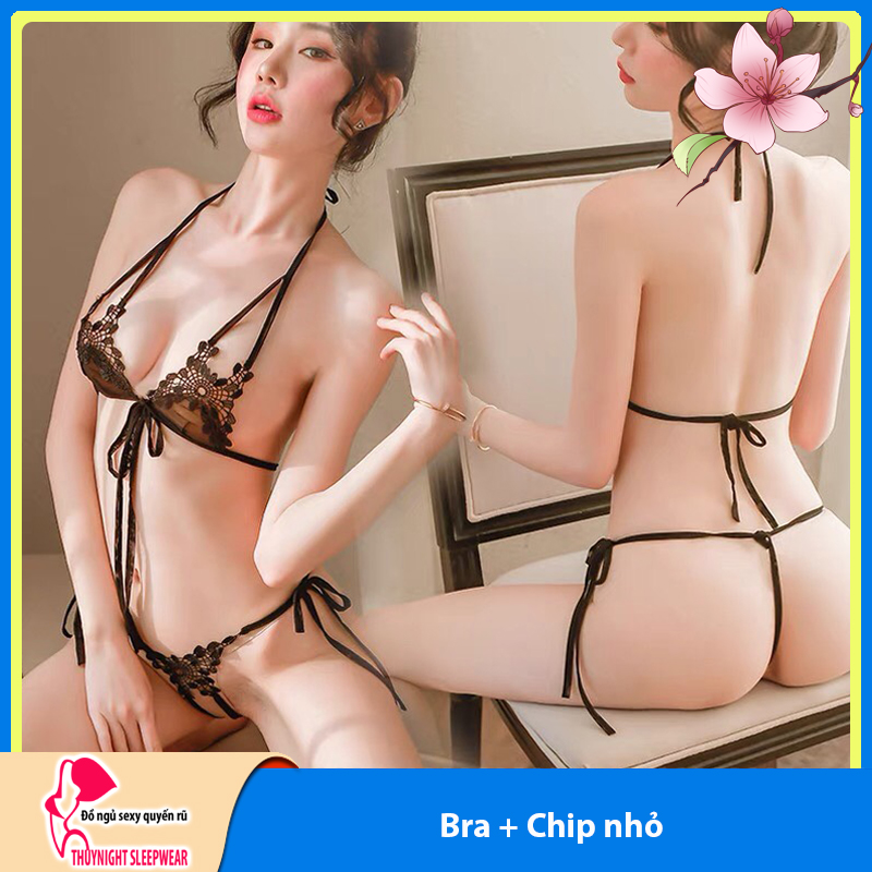 Set bra kèm chip lọt khe xuyên thấu sexy Q534 - Bộ đồ lót xuyên thấu sexy quyến rũ - Bộ lót sexy gợi cảm