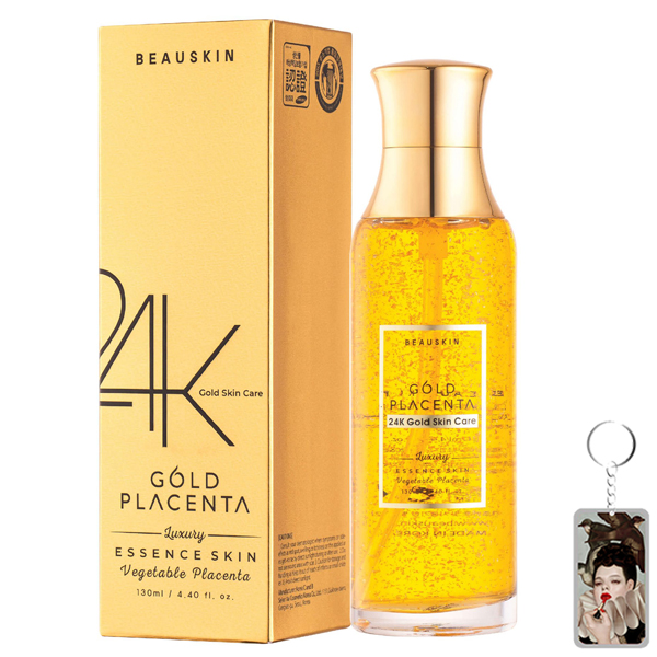 Nước hoa hồng dưỡng ẩm se khít lỗ chân lông Beauskin Placeta gold Hàn Quốc 130ml tặng kèm móc khóa