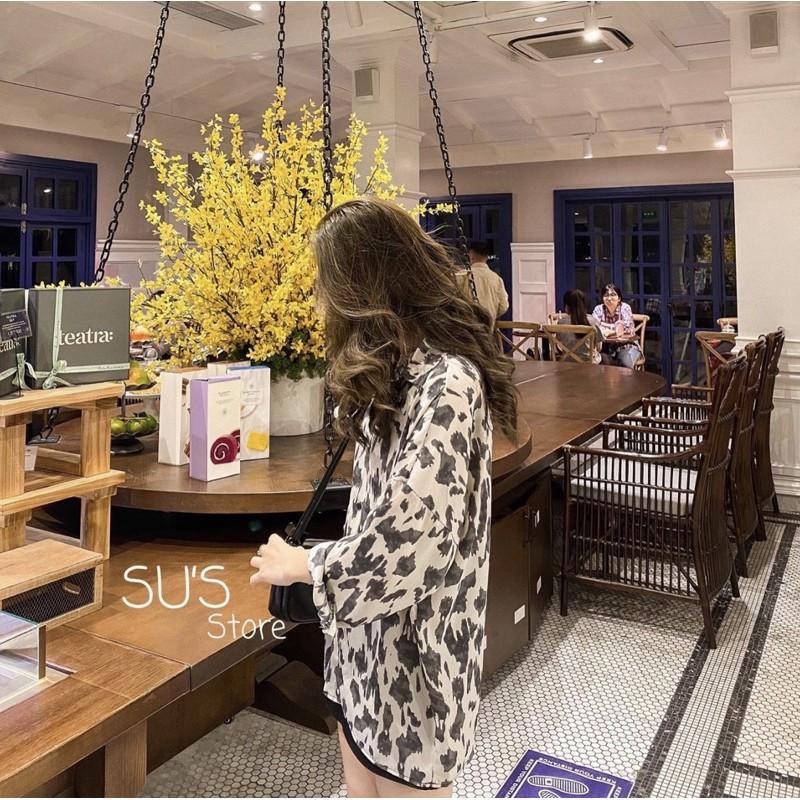 Áo sơmi da báo màu mới hot hit