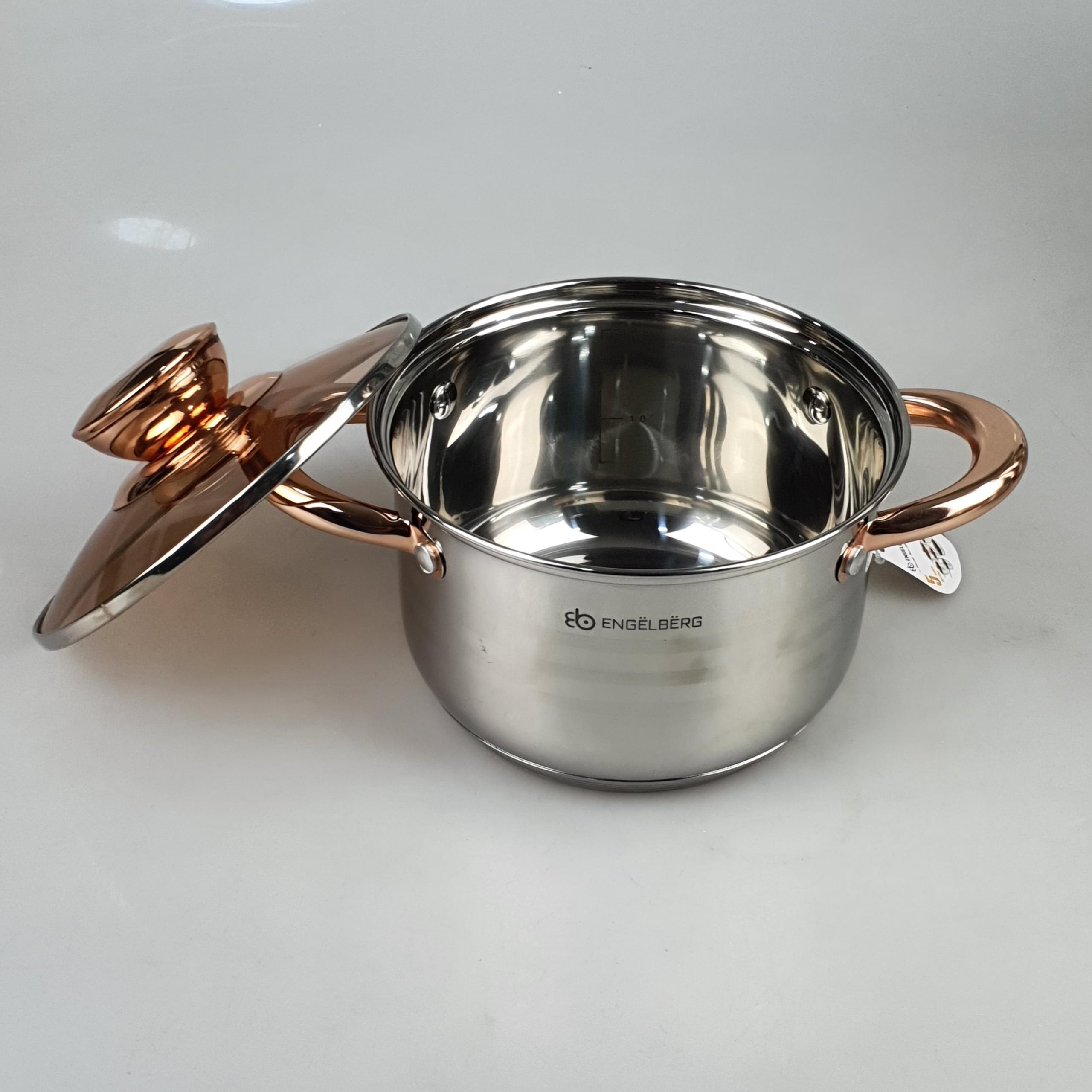 Bộ Nồi Đáy Từ 6 Món EB-8013 Inox Không Gỉ Kèm Năp Kính Cao Cấp Dùng Cho Mọi Loại Bếp - GDHN Loại Tốt