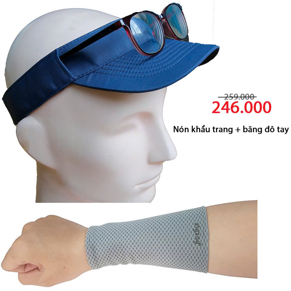 Combo nón thể thao + băng đô tay