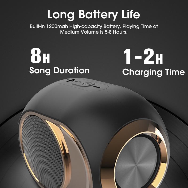 X6 Bluetooth 5.0 Loa loa không dây di động cho điện thoại PC chống thấm nước âm nhạc âm nhạc âm thanh âm thanh nổi Color: Red