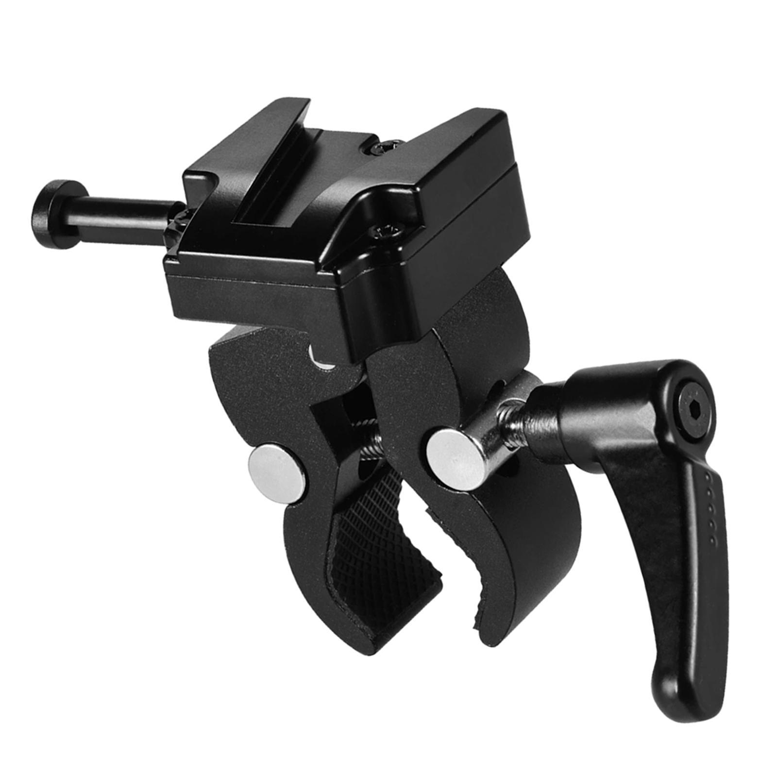 Battery Adapter with Clamp Alloy for Mounting to Light Stand Tripod