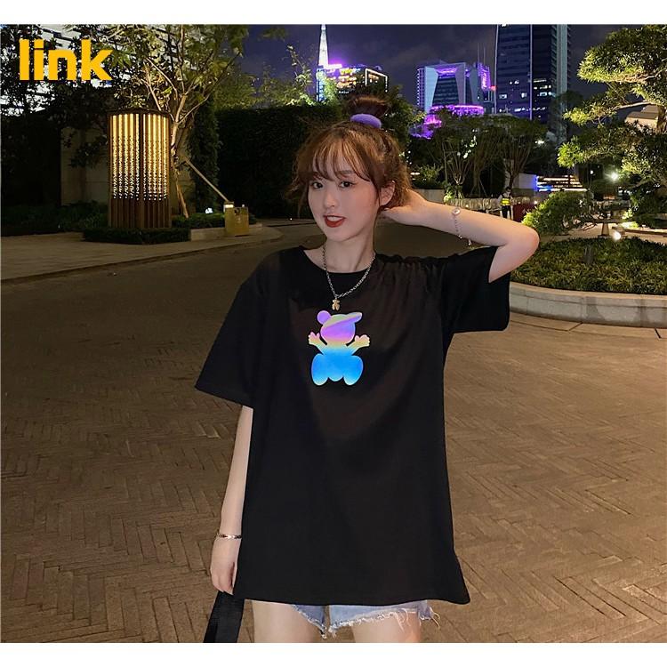 Áo phản quang nữ GÁU TEDDY trước ngực cute Unisex