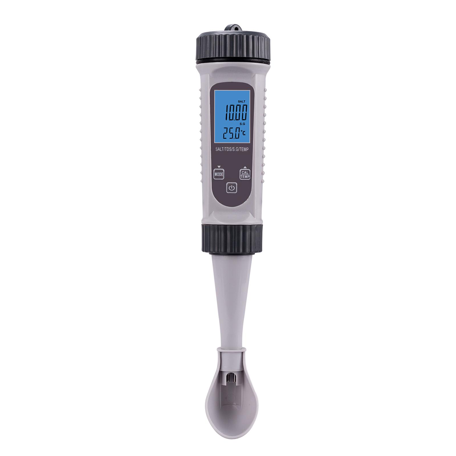 4in1 Máy Kiểm Tra Nước Kỹ Thuật Số SALT Máy Đo Nhiệt Độ S.G. Thiết Bị Bút Đo Chất Lượng Nước Kiểm Tra Chất Lượng Nước Độ Chính Xác Cao Cho Nước Uống Bể Bơi Bể Cá Thủy Canh