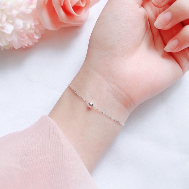 Lắc tay bi bạc basic YN JEWELRY
