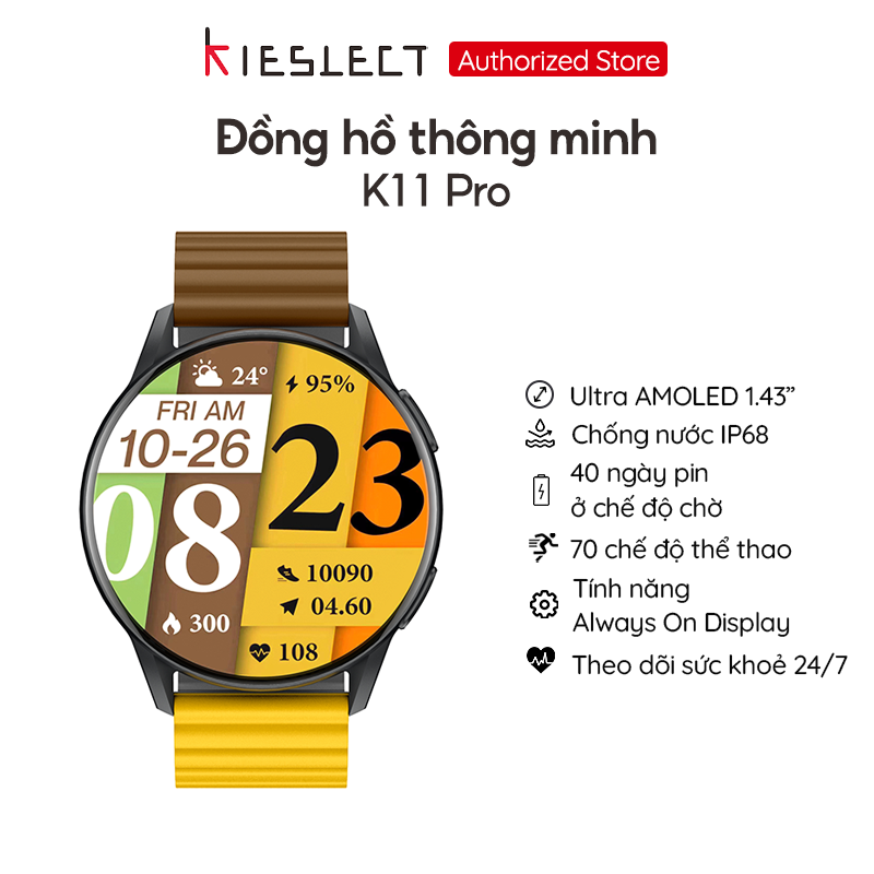 Đồng hồ thông minh Kieslect K11 Pro - Màn Amoled 1.43&quot; | Pin tới 30 ngày | Quản lý sức khỏe - Hàng Chính Hãng