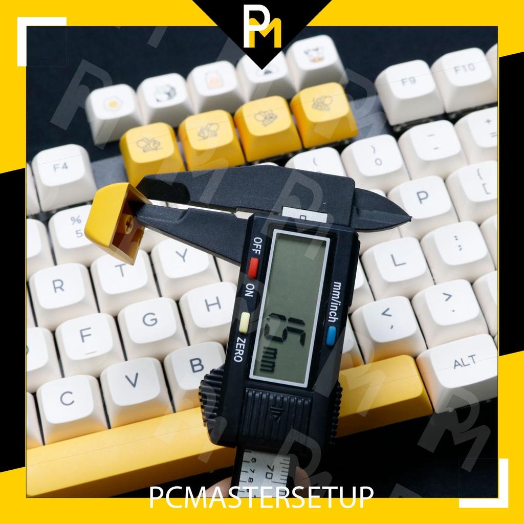 Keycap xda pbt Honeybee and milk cao 9.5mm nút cho bàn phím cơ 140 phím