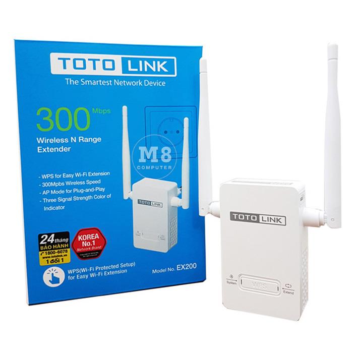 Thiết Bị Mở Rộng Sóng Wifi chuẩn N- Bộ Mở Rộng Sóng Wifi cục hút kích sóng wifi tốc độ cao VDS shop TOTOLINK EX200- Hàng Nhập Khẩu