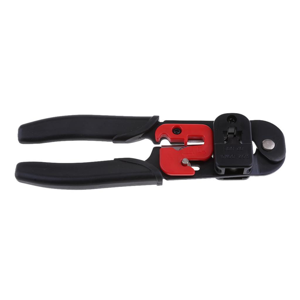 RJ45 crimping tool - network ratcheting wire crimper, cutter, striper