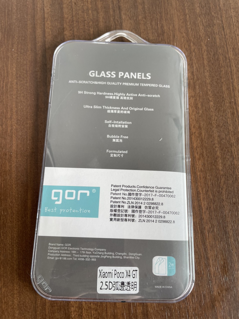 Bộ 2 Kính cường lực GOR cho Xiaomi Poco X4 GT trong suốt 2.5D Hàng nhập khẩu