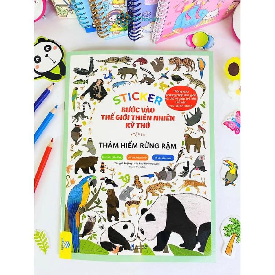 Combo 5 cuốn sách Sticker Bước Vào Thế Giới Thiên Nhiên Kỳ Thú Tập 1