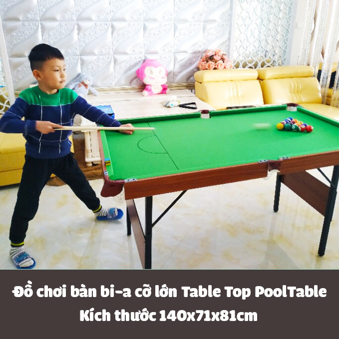 Bàn Bi-A bằng gỗ Table Top Pool Table TTP-140kích thước 140x74x81cm