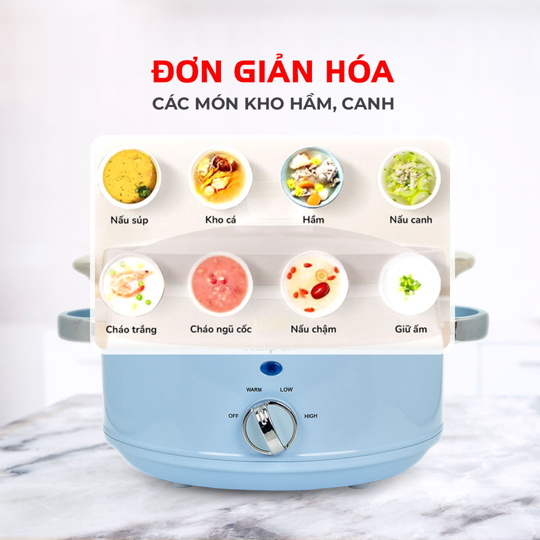 Nồi Nấu Chậm 3,5L Đa Năng SK1 Hàng Chính Hãng Kalpen Bảo Hành 2 Năm