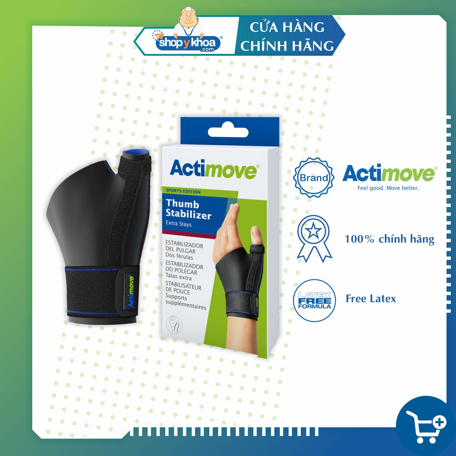 Găng tay cố định ngón tay cái có nẹp 75636-SPO Actimove Thumb Stabilizer