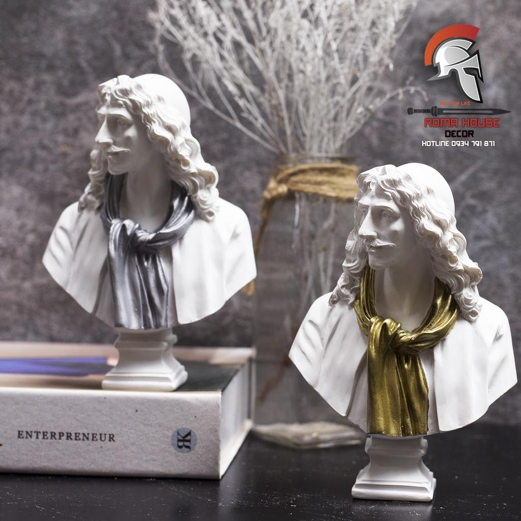 Tượng bán thân Molière cao 15 cm decor trang trí nhà cửa