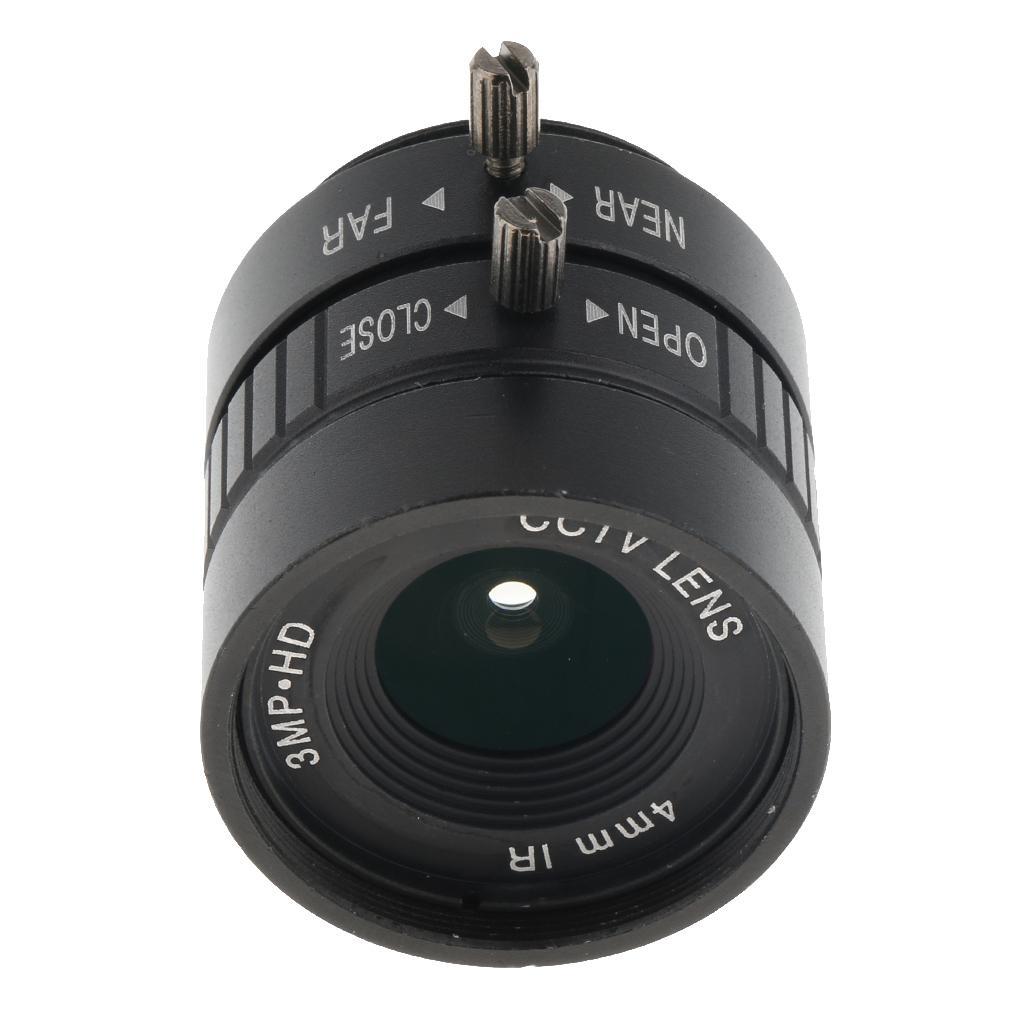 1/2" Fixed Iris 4mm 3MP 2 IR Lens CS Mount for Security IP Camera