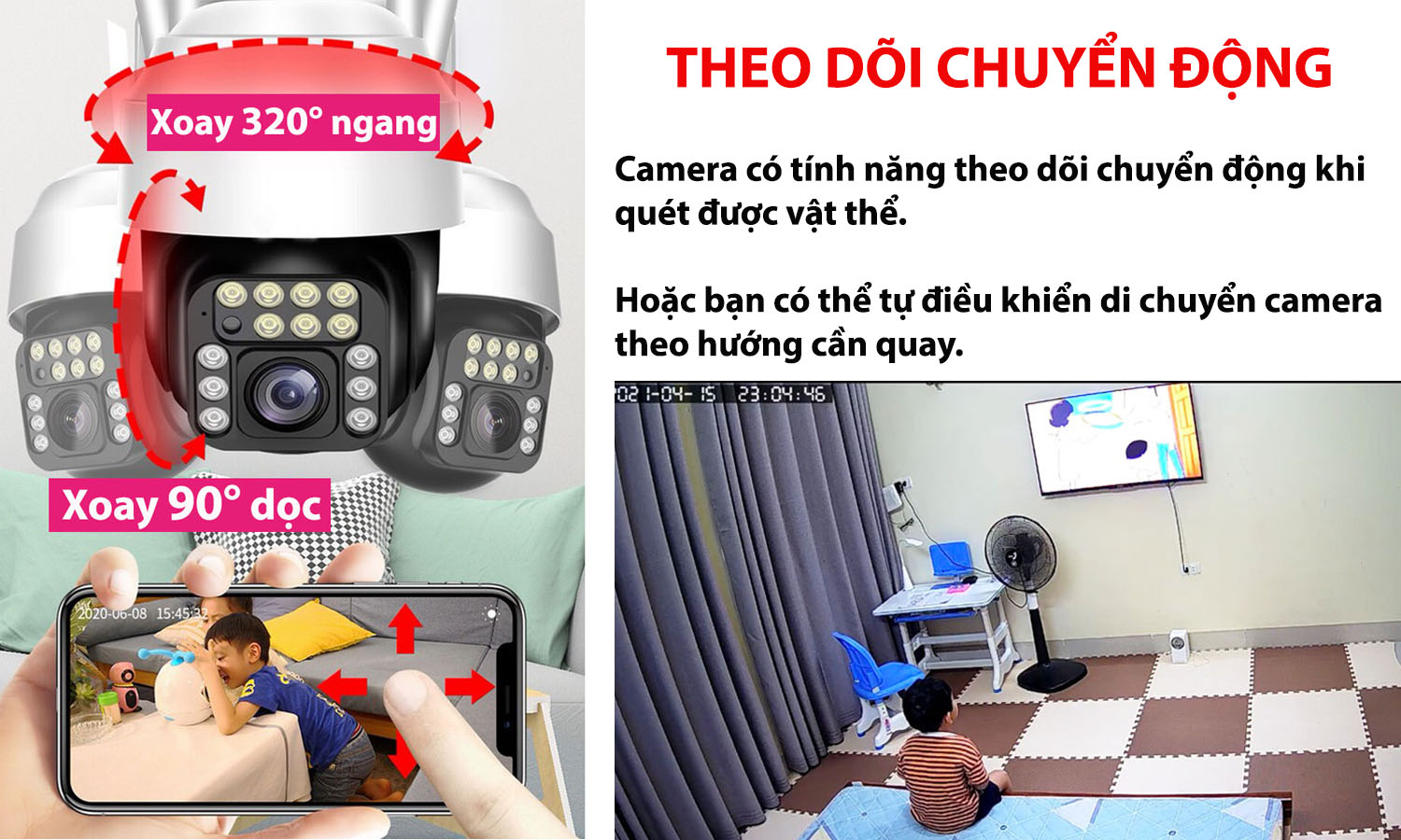 Camera Wifi Yoosee  4.0 Mpx FHD Siêu Nét , Trong Nhà Ngoài Trời Xoay 360° Ăng Ten 4 Râu Xem Đêm Có Màu-Đàm Thoại 2 Chiều-Phát Hiện Chuyển Động Chống Trộm Hàng Nhập Khẩu