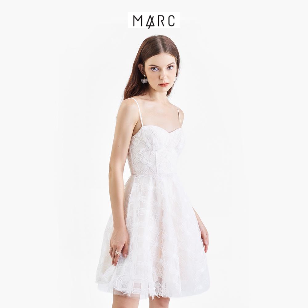 Đầm 2 dây nữ MARC FASHION tùng xoè cúp ngực phối ren FALH103622