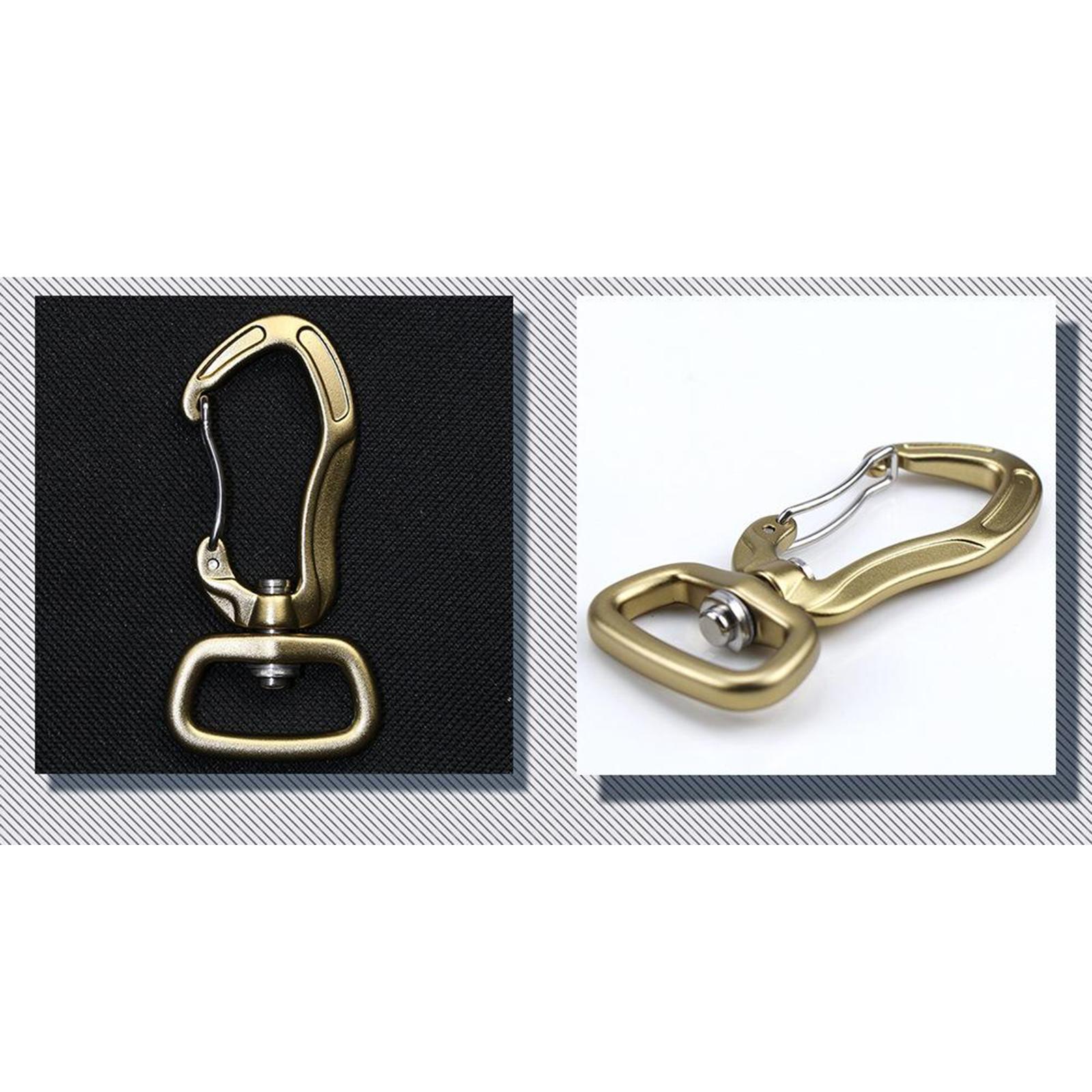 Swivel Eye Snap Hook Carabiner Clip Hanging Tent Connector Clip Gold