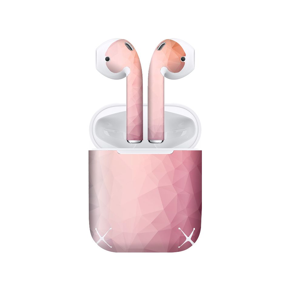 Miếng dán skin chống bẩn cho tai nghe AirPods in hình Vân kim cương - BG0049 (bản không dây 1 và 2