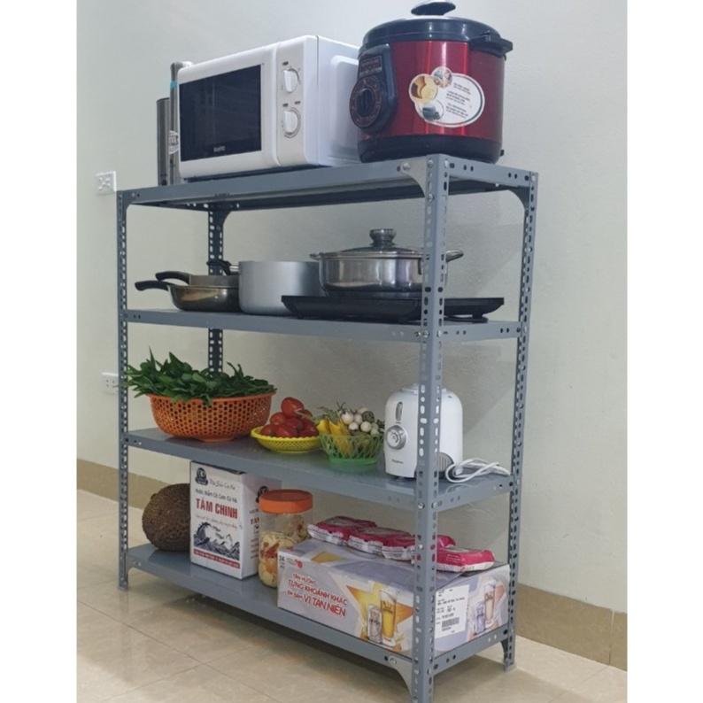 Kệ sắt V lỗ 4 tầng ,kệ sắt lắp ghép đa năng