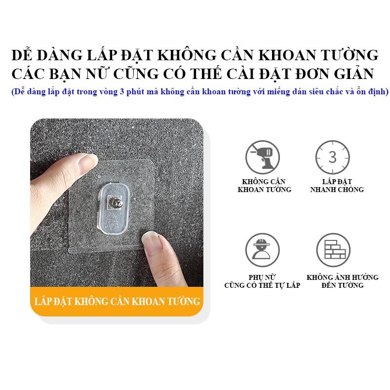 Kệ Inox Treo Đồ, Kệ Inox Treo Khăn Phòng Tắm Hàng Cao Cấp Giá Treo Khăn Dán Tường Không Cần Khoan Đục