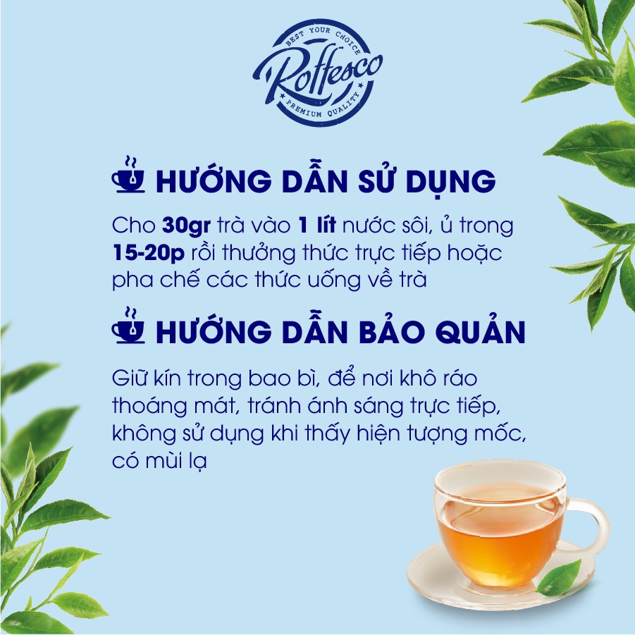 Trà Đen Hoa Oải Hương ROFFESCO LAVENDER BLACK TEA Hương Vị Thơm Ngon Thanh Mát Lon 100g