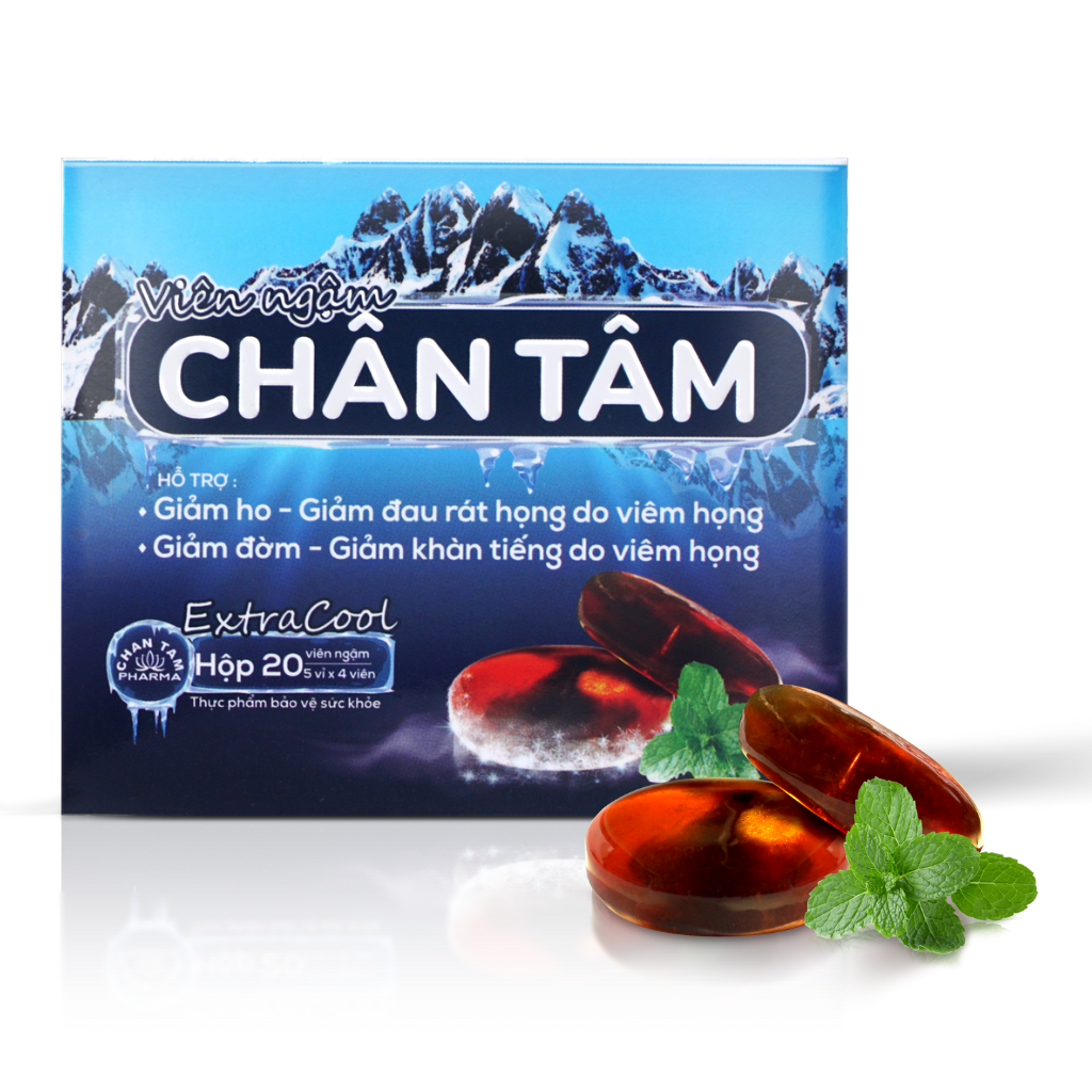 Viên ngậm Chân Tâm hỗ trợ giảm ho, đau họng, giảm đờm