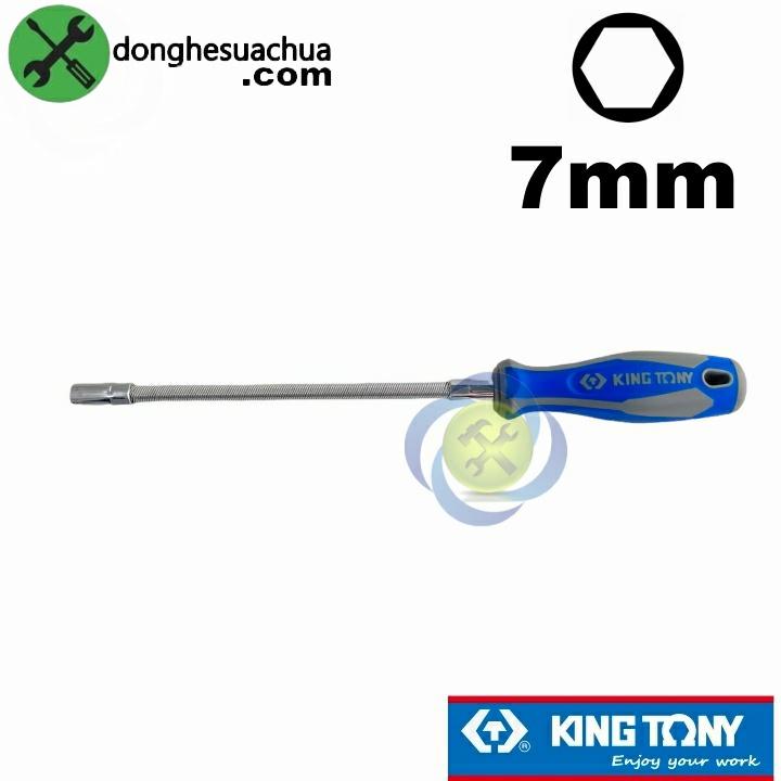 Cán vít vặn ốc lò xo đầu lục giác 7mm dài 190mm Kingtony 1453-07