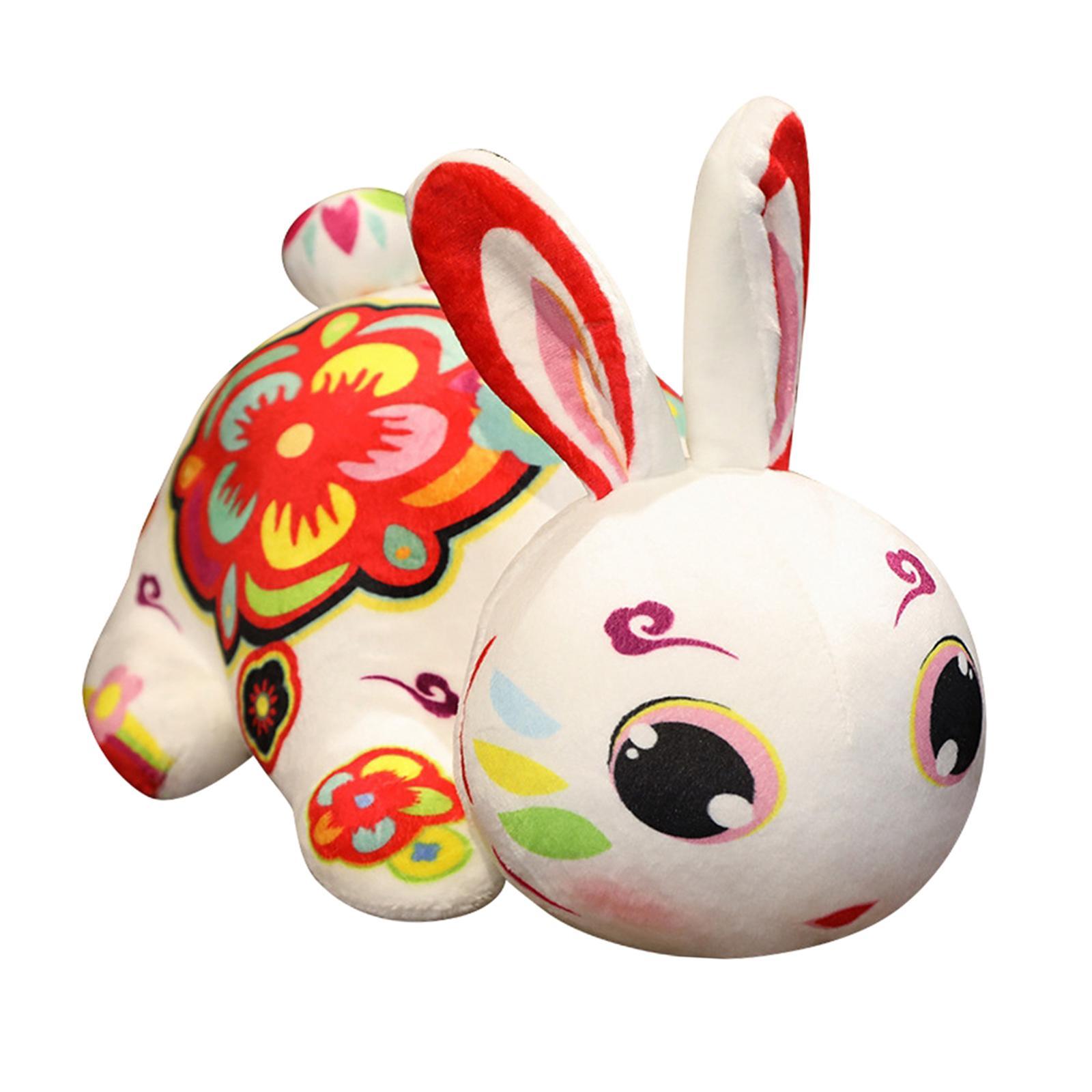 Rabbit Plush Toy Cartoon Ornament Plush Animal Doll for New Year