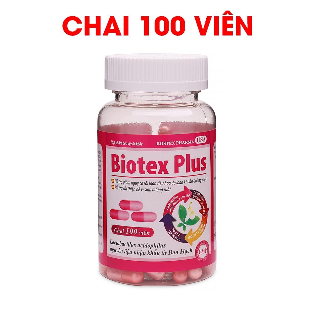 Men tiêu hóa Biotex Plus ROXTECH giảm rối loạn tiêu hóa, tiêu chảy 100 viên