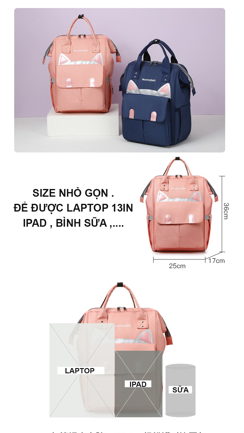 Balo thời trang nữ dùng cho đi học, đi làm, đi chơi – BEE GEE BLTT9050