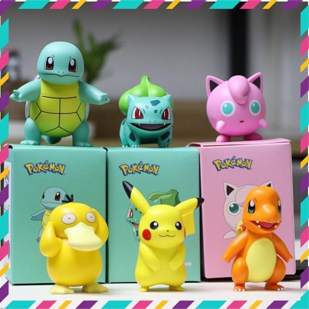 Mô Hình Pikachu, Phim Hoạt Hình Pokemon, Thích Hợp Trang Trí, Decor, Bộ Sưu Tập, Làm Quà Tặng - Full Box