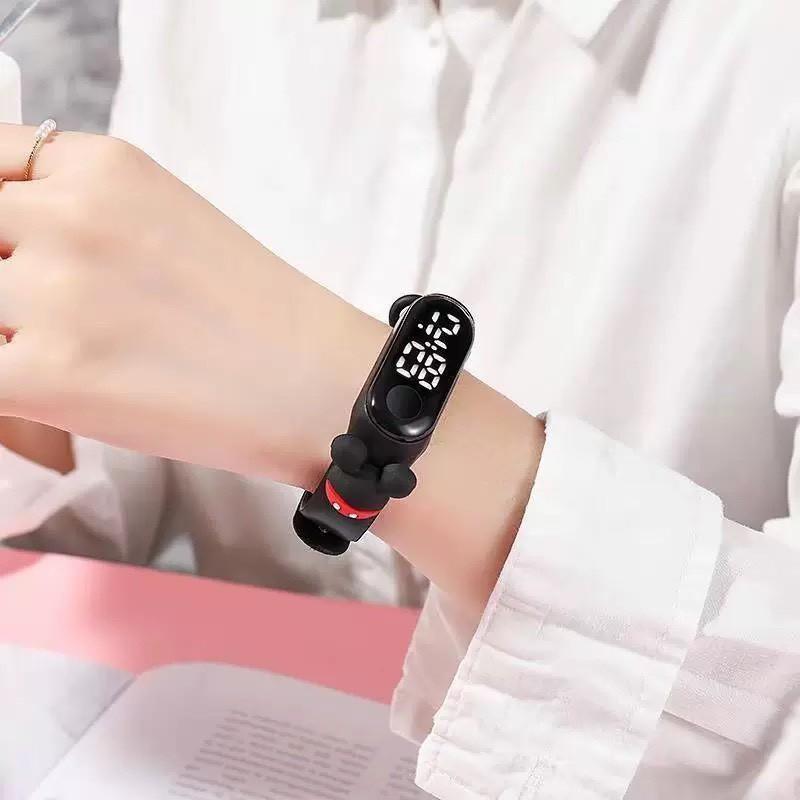 Đồng Hồ Led Thông Minh Nam Nữ Sport Ulzzang Hình Thú Nhiều Màu Chống Nước Tốt, Siêu Dễ Thương