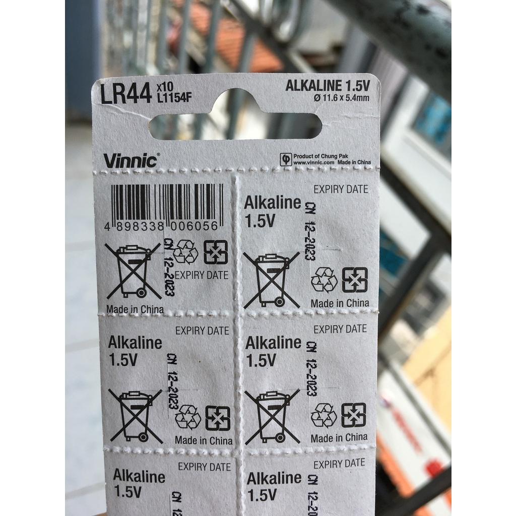 10 Viên Pin Cúc Áo LR44 - AG13 - L1154 Vinnic 1,5V