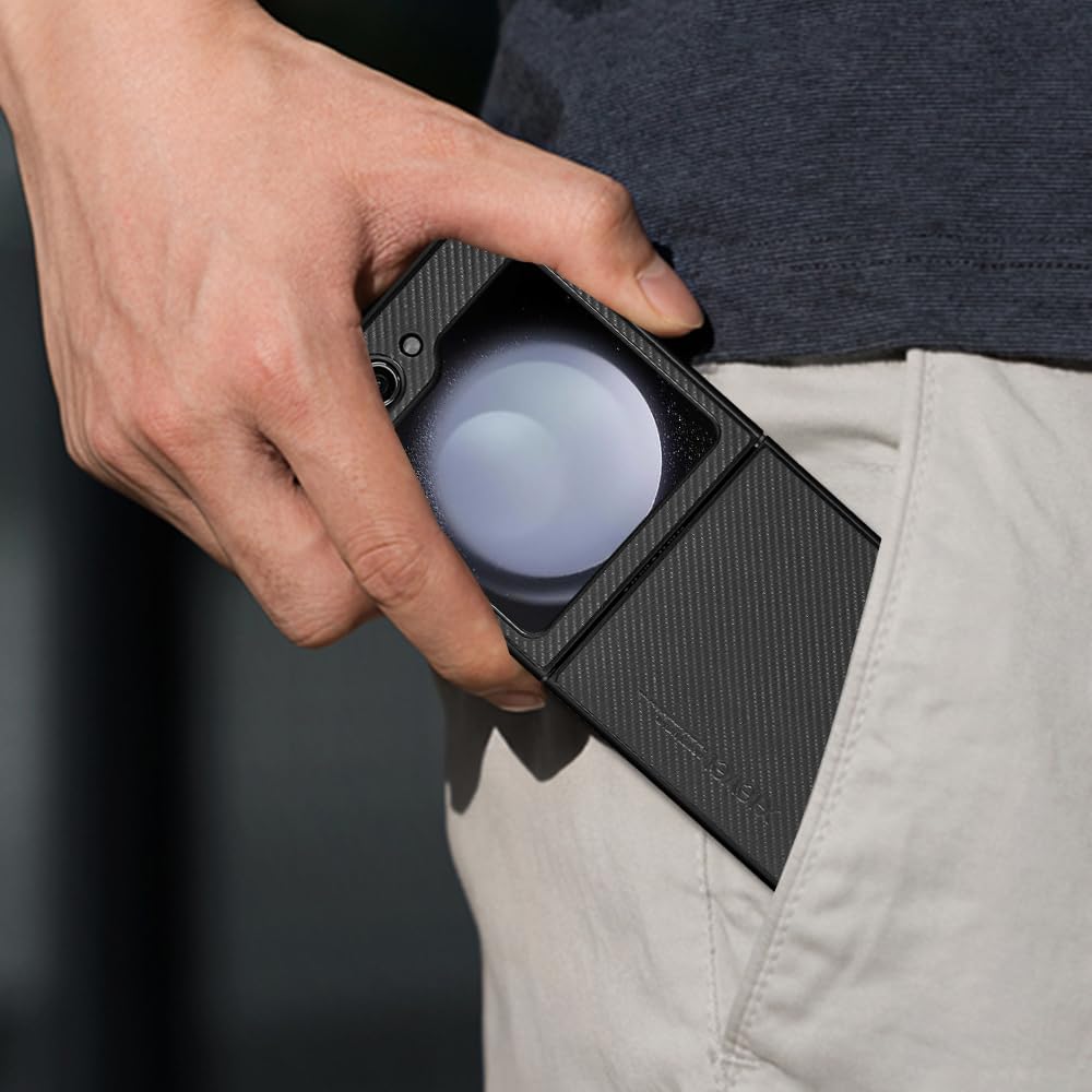 Ốp lưng dành cho Samsung Galaxy Z Flip 5 hiệu X Level Sợi carbon đẹp bền chắc không bám vân tay chống va đập - hàng nhập khẩu