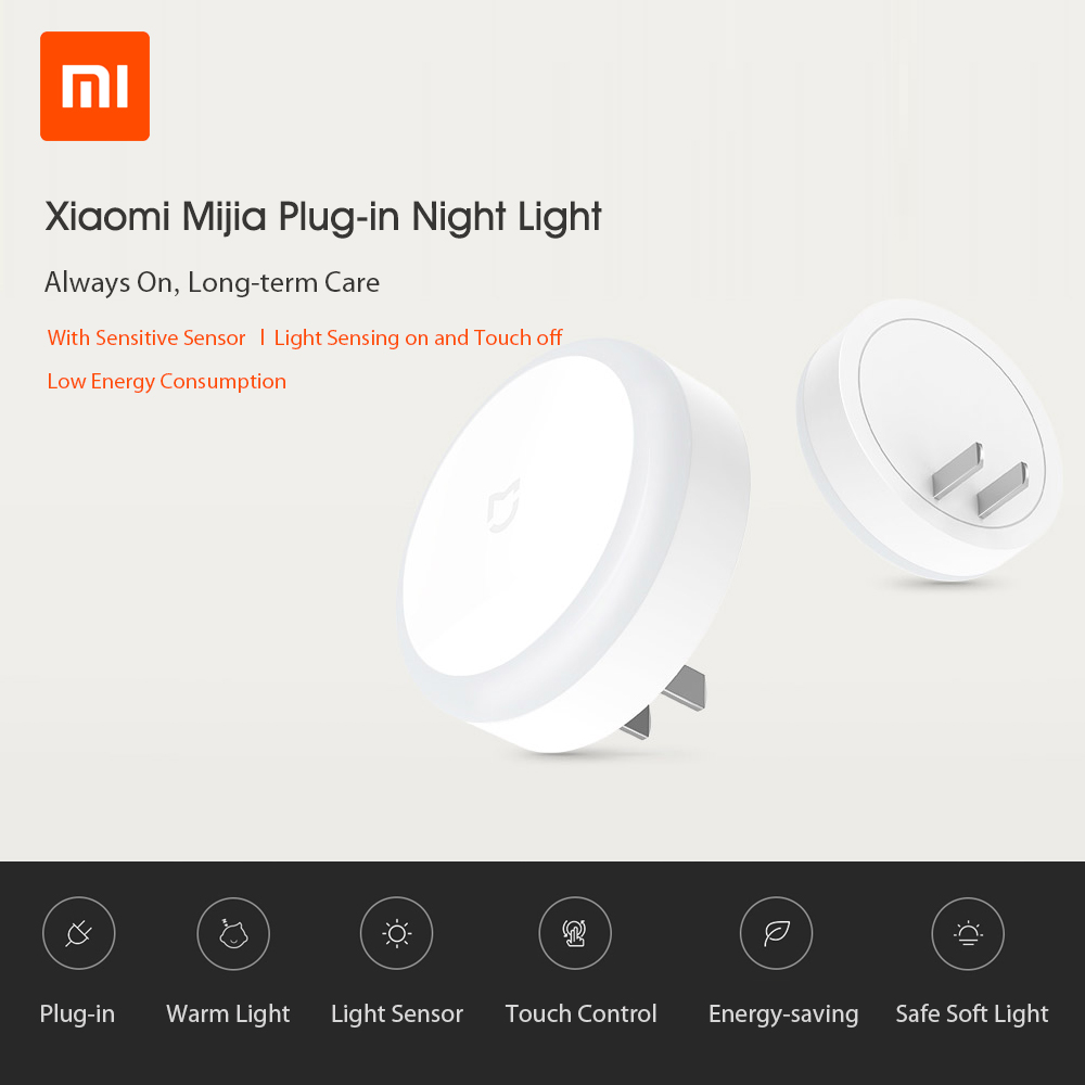Xiaomi Mijia Đèn Ngủ Cảm biến ánh sáng Tiết Kiệm Năng Lượng