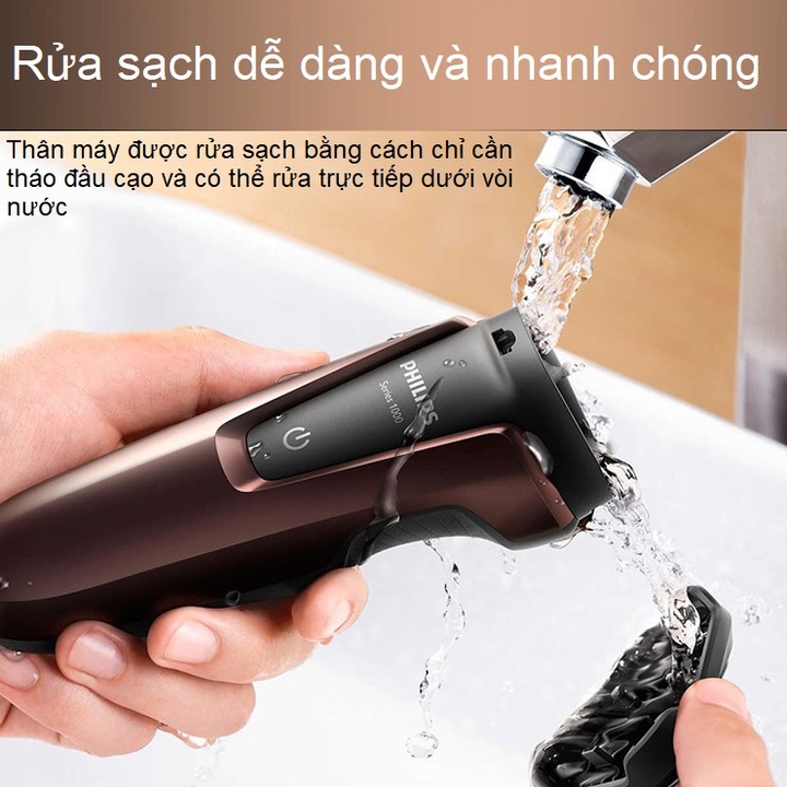 Máy cạo râu khô và ướt cao cấp Philips S1060 Công nghệ Aquatec cạo khô và ướt - Hàng nhập khẩu