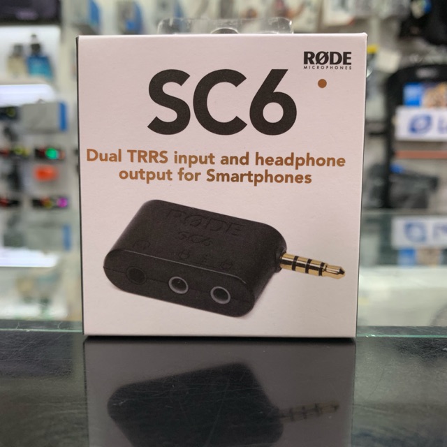 RODE MICROPHONES SC6 DUAL TRRS ĐẦU VÀO VÀ ĐẦU RA TAI NGHE CHO SMARTPHONE hàng chính hãng