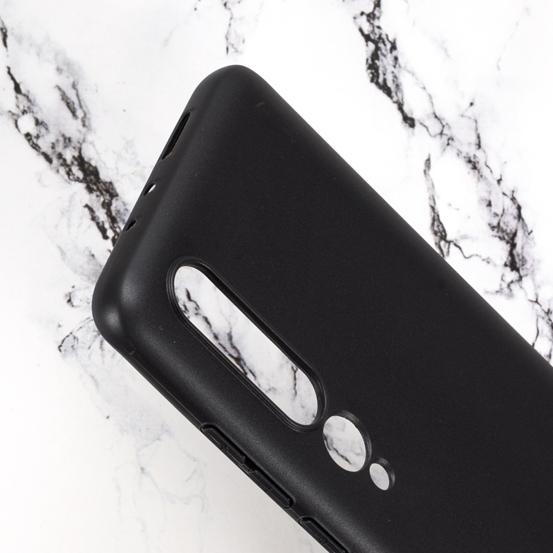 Ốp lưng cho Xiaomi Mi 10 chất liệu silicon dẻo màu đen chống sốc