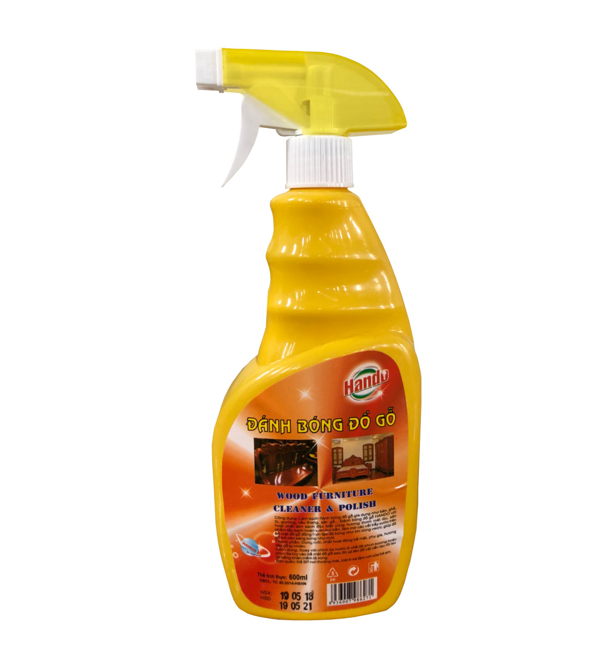 Xịt làm sạch và đánh bóng đồ gỗ Hando 600ml