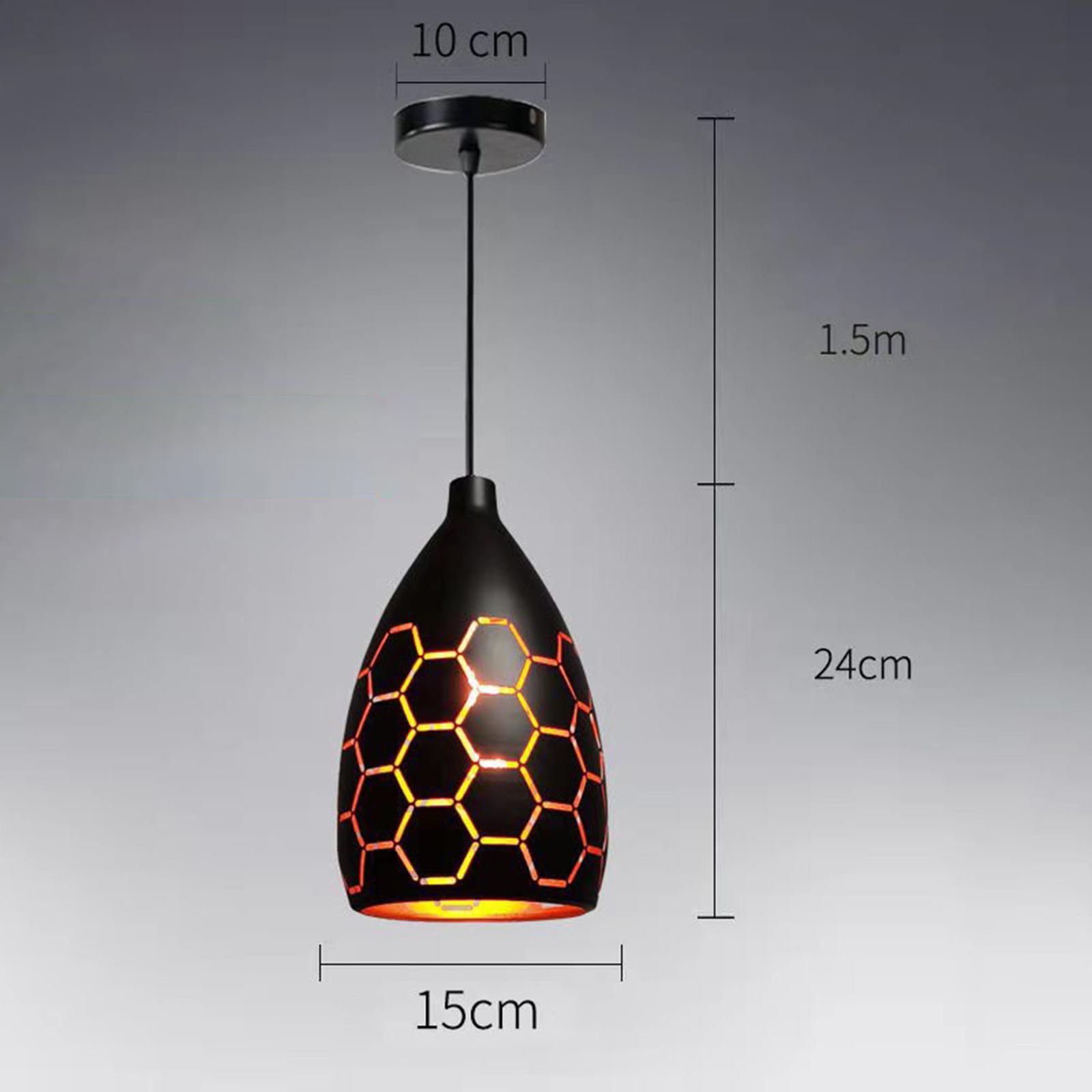 Retro Iron Chandelier LED Lamp Pendant Light Cafe Bedroom Dining Room Decor