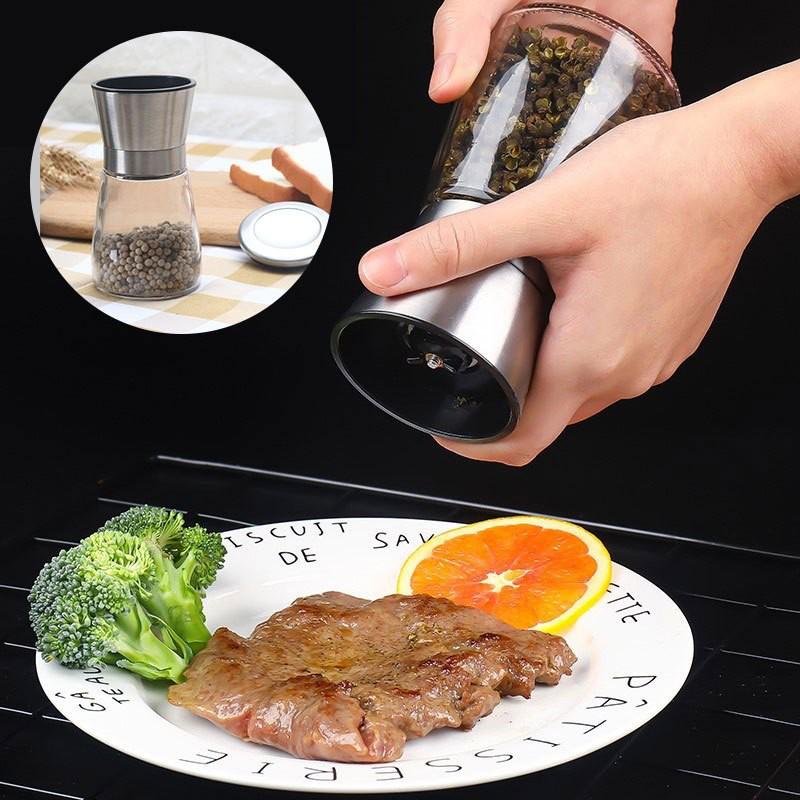 Hũ xay tiêu Thuỷ tinh, Inox 304 XT01