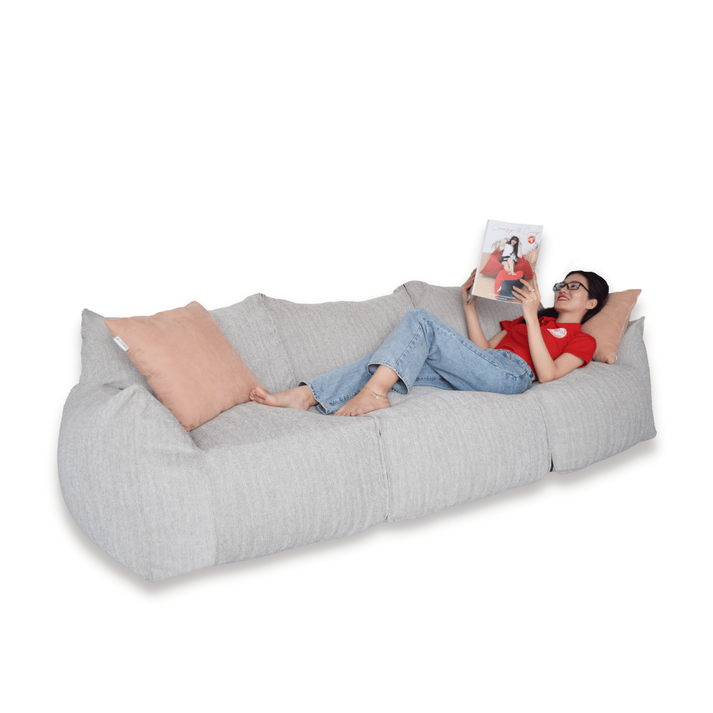 Sofa Lười 3 Chỗ Corolina - Chất Liệu Vải Bố - Kích thước 70cm x 200cm x 75cm - The Beanbag House