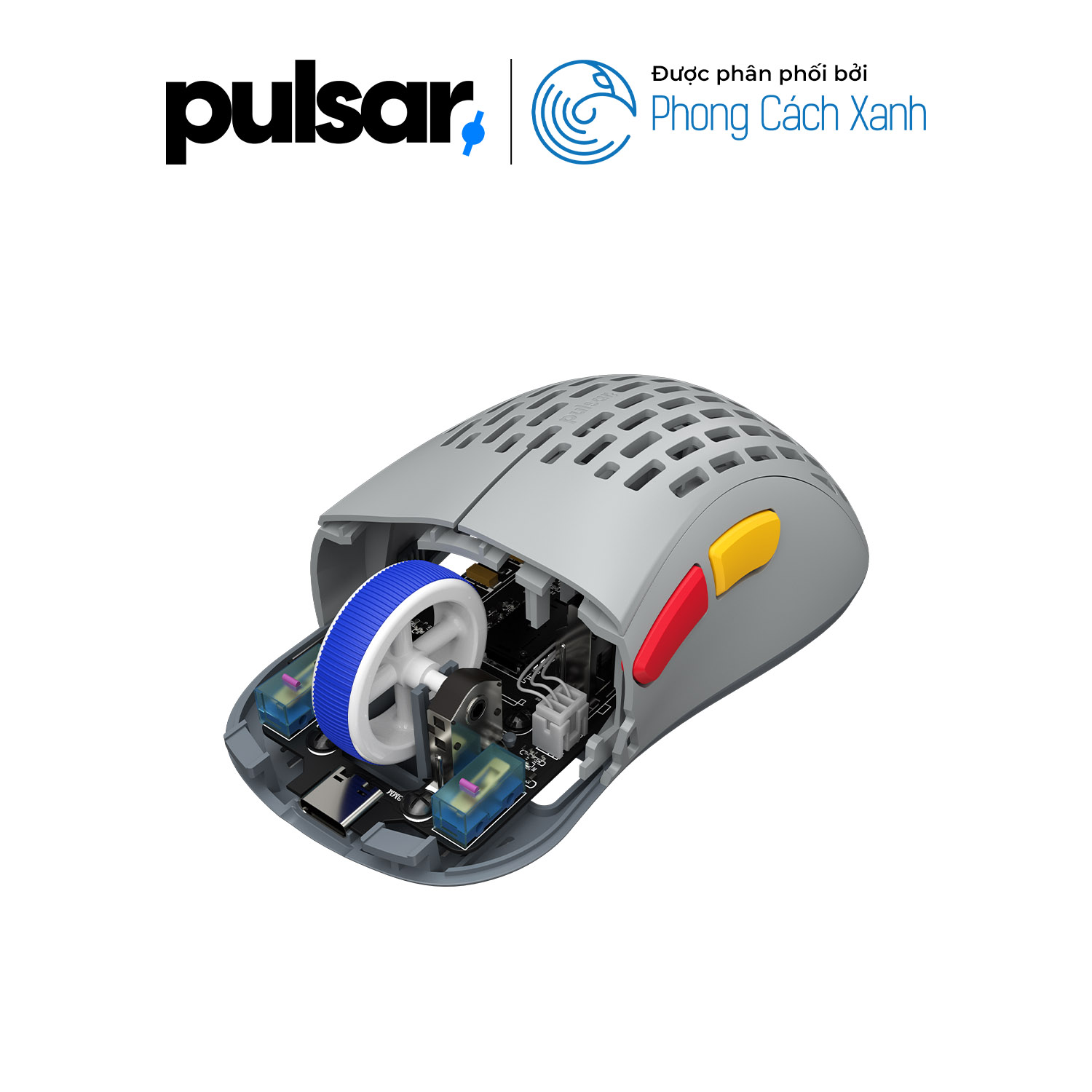 Chuột không dây siêu nhẹ Pulsar Xlite Wireless v2 Retro Gray - Medium/Mini (Limited) - Hàng Chính Hãng