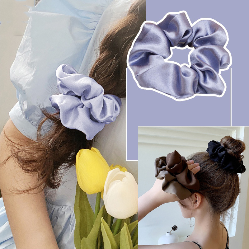 Dây buộc tóc vải scrunchies dễ thương phụ kiện thời trang nữ, cột tóc phong cách Hàn Quốc đáng yêu -storevanshop CT0001